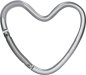Mobile Preview: Dooky Heart Hook iced - Silber matt - Kinderwagenhaken in Herzform 126970