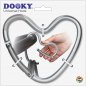 Mobile Preview: Dooky Heart Hook iced - Silber matt - Kinderwagenhaken in Herzform 126970