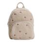 Preview: Kinderrucksack Teddy mit Blumen in Sand von Little Dutch, weich, nachhaltig, 12x22,5x29 cm