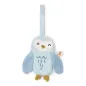 Preview: Little Dutch Schnullertuch Eule blau – Forest Friends Bio-Musselin