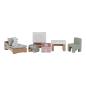 Preview: Little Dutch Puppenhaus Kinderzimmer Erweiterungsset rosa aus Holz