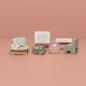 Preview: Little Dutch Puppenhaus Kinderzimmer Erweiterungsset rosa aus Holz