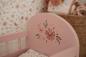 Preview: Puppenbett mit weicher Bettwäsche im floralen Design