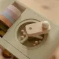 Preview: Holz-Kaffeemaschine grün – Kaffeekapseln einsetzen und umrühren wie echte Baristas