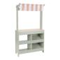 Preview: Marktstand von Little Dutch robust aus FSC-Holz mit Stoffdach und Theke