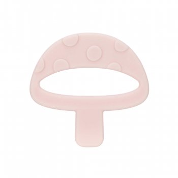 Lässig Baby Silikon Beißring Pilz Rosa
