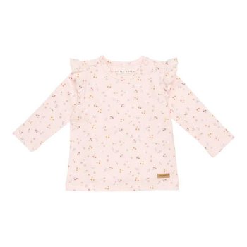 Little Dutch Baby T-Shirt langärmlig Little Pink Flowers rosa mit Rüschen