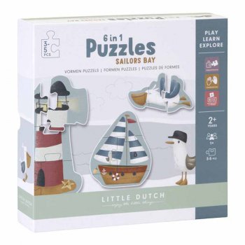 Little Dutch 6 in 1 Formen Puzzles Sailors Bay LD4761