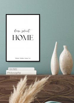 Personalisierbares Familienposter home sweet HOME