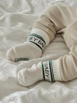 famvibes Hey Baby Socken grün gestreift milk-green 0-1 Jahre