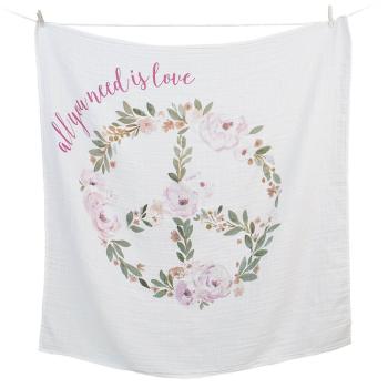 Das 1. Jahr mit Baby - Baby's First Year™ Swaddle-Tuch & Fotokarten Set - All you need is love von lulujo LJ593 121-014-014