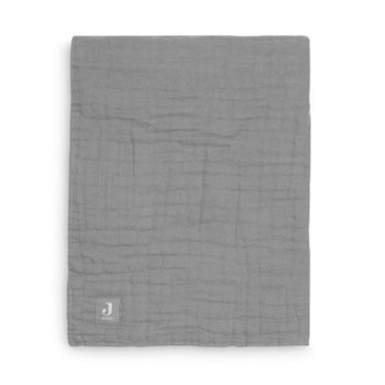 Jollein Baby Kuscheldecke für Wiege Wrinkled 75x100 cm - Storm Grey - grau