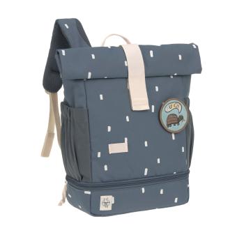 Lässig Kindergartenrucksack Rolltop Happy Prints dunkelblau