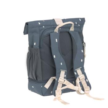 Rückseite Lässig Kindergartenrucksack Rolltop Happy Prints darkblue