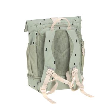 Träger mit Bauchgurt Lässig Kindergartenrucksack Rolltop - Happy Prints Olive