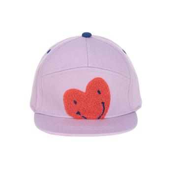Lässig lila Kinder Basecap - Little Gang Herz