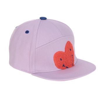 Lässig lila Kinder Basecap - Little Gang Herz