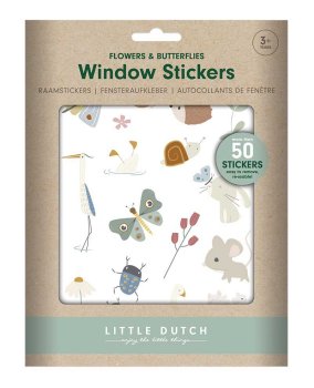 Little Dutch statische Fensteraufkleber Flowers & Butterflies