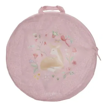 Kriechtunnel von Little Dutch in Rosa mit Blumenmotiven