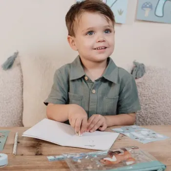 Little Dutch Schreibset blau Forest Friends - Etui mit Inhalt