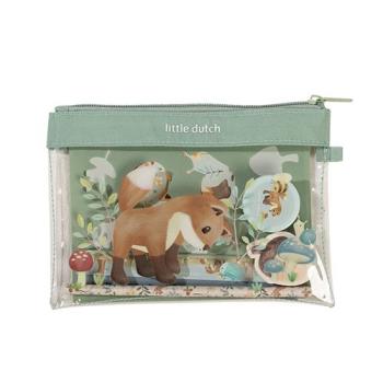 Little Dutch Schreibset blau Forest Friends - Etui mit Inhalt