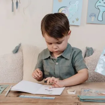 Little Dutch Schreibset blau Forest Friends - Etui mit Inhalt