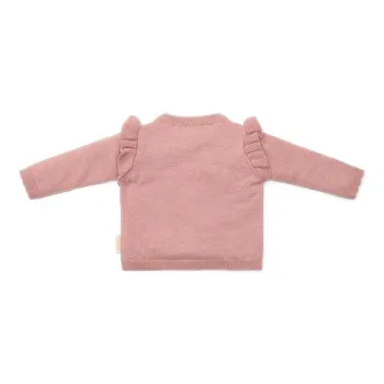 Rückenansicht der Fairy Pink Strickjacke von Little Dutch