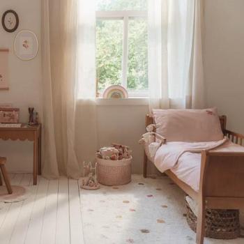 Pflegeleicht & hautfreundlich – rosa Bettwäsche Reh für Kinderbett 100x140