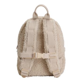 Nachhaltiger Rucksack aus recyceltem Polyester mit Teddy-Oberfläche und verstellbaren Trägern