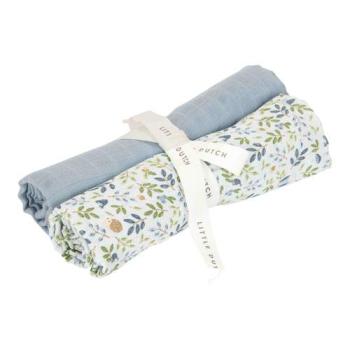 Little Dutch Musselintuch Swaddle 70×70 cm Fairy Floral Blossom aus 100 % Baumwolle Bio
