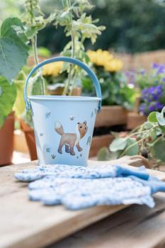 Little Dutch Garteneimer Metall blau - Forest Friends