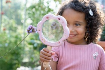 Little Dutch rosa Lupe - Fairy Garden Holz Kinderlupe