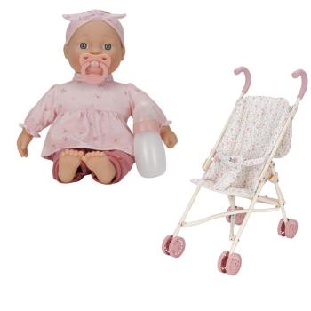 Little Dutch Puppen Spiel Set - Lily und weissen Puppenbuggy - Bundle Little Dutch Puppen Spiel Set - Lily und weissen Puppenbuggy - Bundle