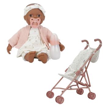 Little Dutch Puppen Spiel Set - Lily und Puppenbuggy - Bundle
