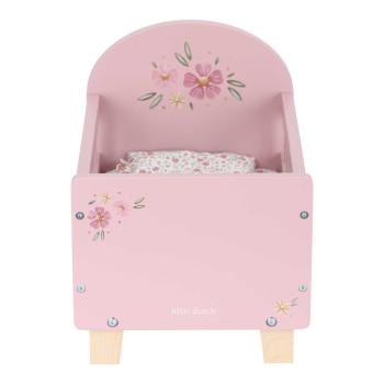 Puppenbett FSC-zertifiziert mit Kissen, Decke und Bettlaken