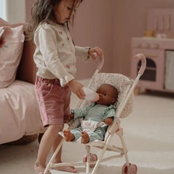 Little Dutch Puppenbuggy weiss Soft Flowers - faltbar LD4585