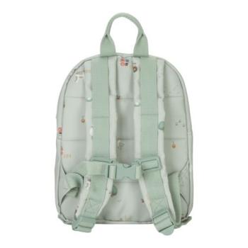 Rückseite des Little Farm Rucksacks – verstellbare Gurte & Namensetikett