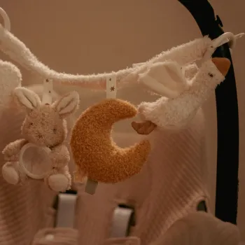 Kinderwagenkette beige Goose & Bunny Newborn Naturals GRS Little Dutch