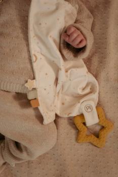 Schmusetuch mit Beißring abnehmbar - Newborn Naturals Little Dutch