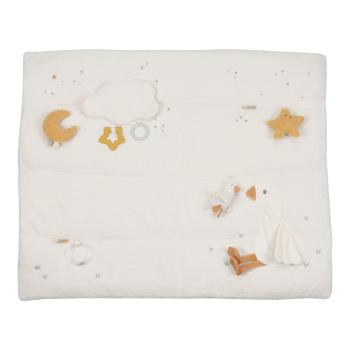 Laufgittereinlage Goose Newborn Naturals Beige mit Spielzeugen und Gänse-Motiv von Little Dutch
