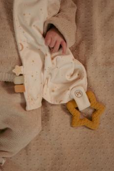 Schmusetuch mit Beißring abnehmbar - Newborn Naturals Little Dutch