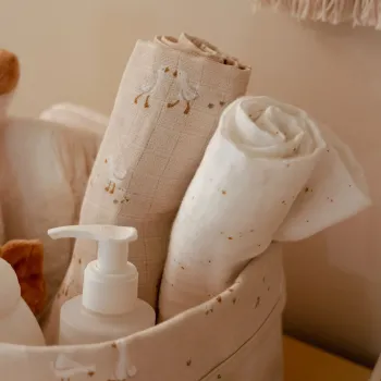 Little Dutch Musselintuch Swaddles 70x70 - Little Goose 2er Set