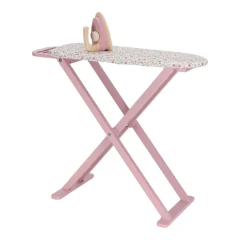 Little Dutch Holz-Bügelbrett in Rosa mit passendem Bügeleisen