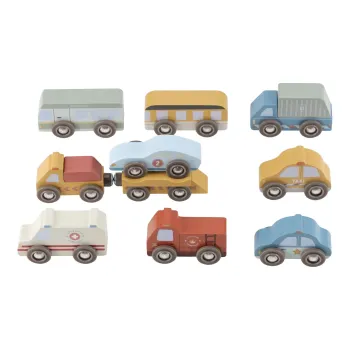 Little Dutch Fahrzeugset aus FSC-Holz mit Feuerwehr, Polizei und LKW
