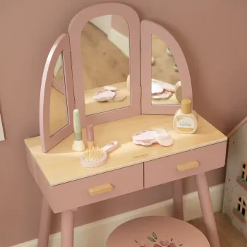 Schminktisch Rosa von Little Dutch mit Zubehör und Schubladen