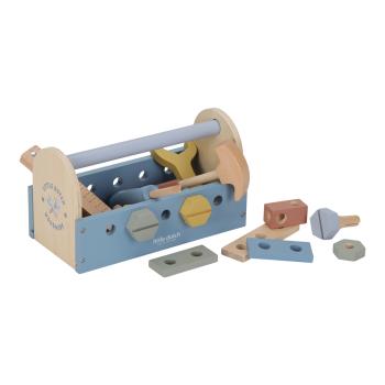 Detailaufnahme des Holz Werkzeugkastens Little Dutch