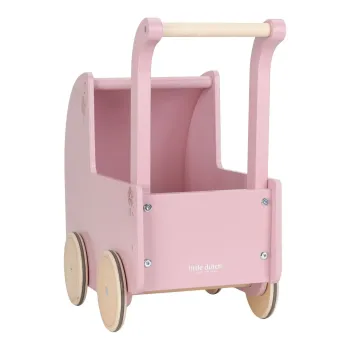 Little Dutch LD2519 Puppenwagen Holz mit Stoffbezug