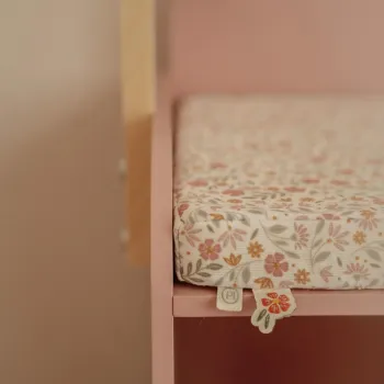 rosa wickelkommode für puppen mit wickelauflage soft flowers