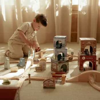 Little Dutch Stapelblöcke – die Stapelwürfel inkl. 6 Autos