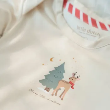 Little Dutch 2-pack Body langärmlich Little Christmas - Weihnachtsstrampler beige